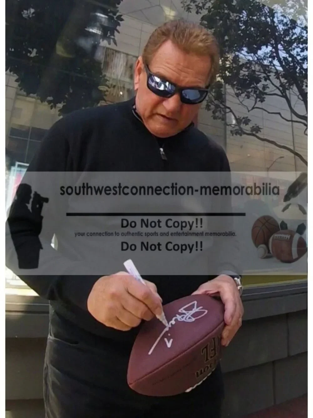 Joe Theismann Signed Wilson Football Commanders Notre Dame MVP Proof COA